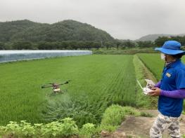 무주군, 벼 무인 공동방제 지원사업 추진 기사 이미지