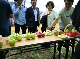 장수군, 국내육성 사과 신품종 평가회 개최 기사 이미지